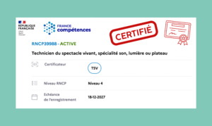 certification RNCP renouvelée